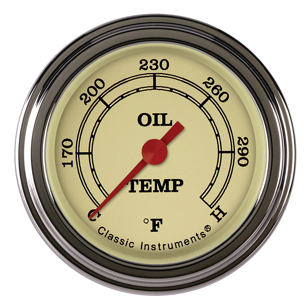 Classic Instruments Vintage 2-1/8" Oil Temperature Gauge - VT128SLF