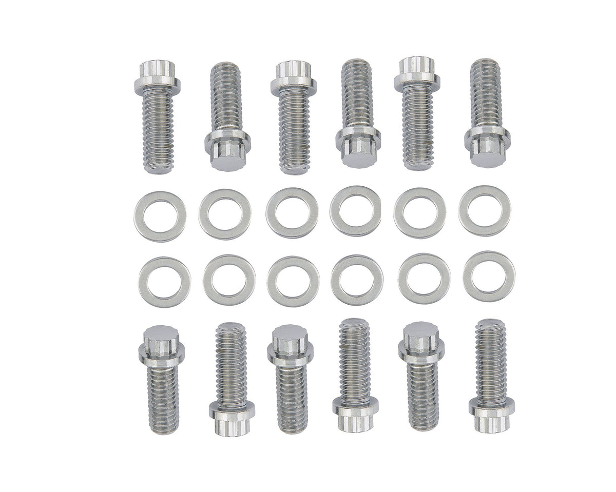 Mr. Gasket Intake Manifold Bolt Set - Chrome - 12-Point - 5003