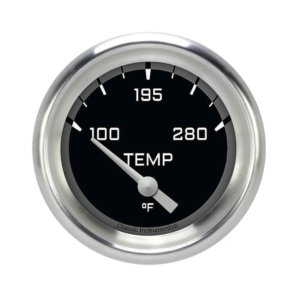 Classic Instruments AutoCross Gray 2-5/8" Short Sweep Water Temp Gauge - AX226GAPF-12