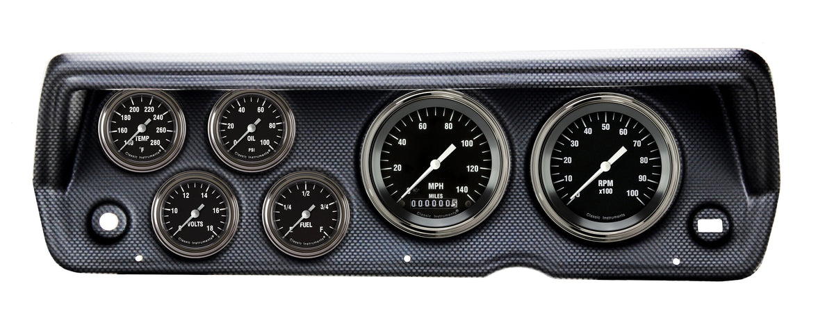 Classic Instruments 1970-76 Duster Hot Rod Full Sweep Six Gauge Set Mopar - CDDU70HR101CF