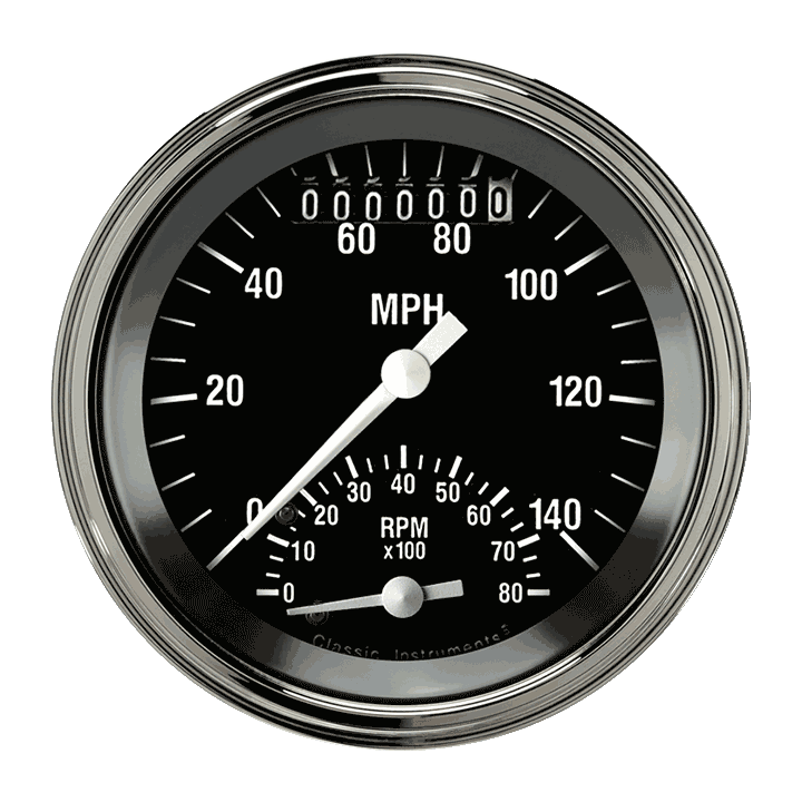 Classic Instruments Hot Rod 3-3/8" Ultimate Speedometer Gauge - HR20SLF