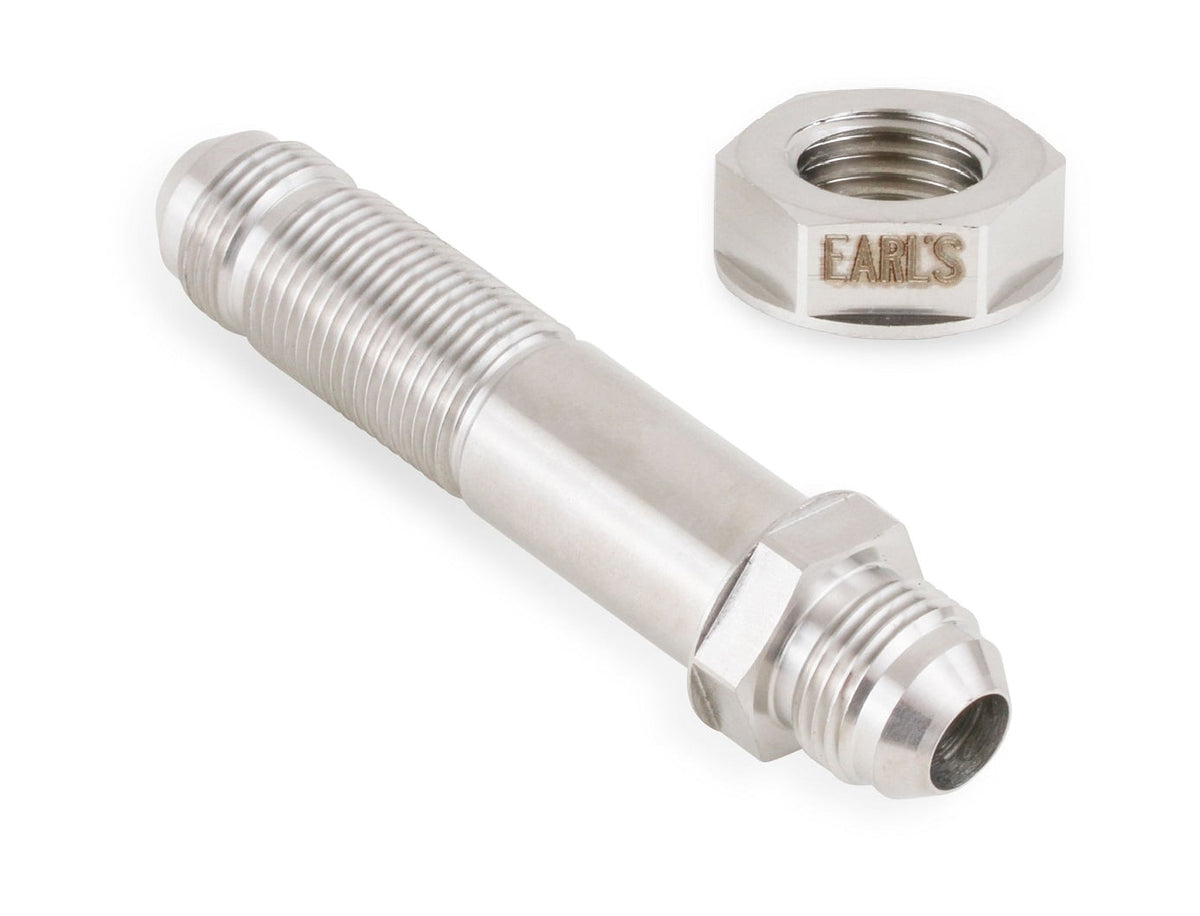 Earl’s Straight -8 Bulkhead - Stainless Steel - SS983508ERL
