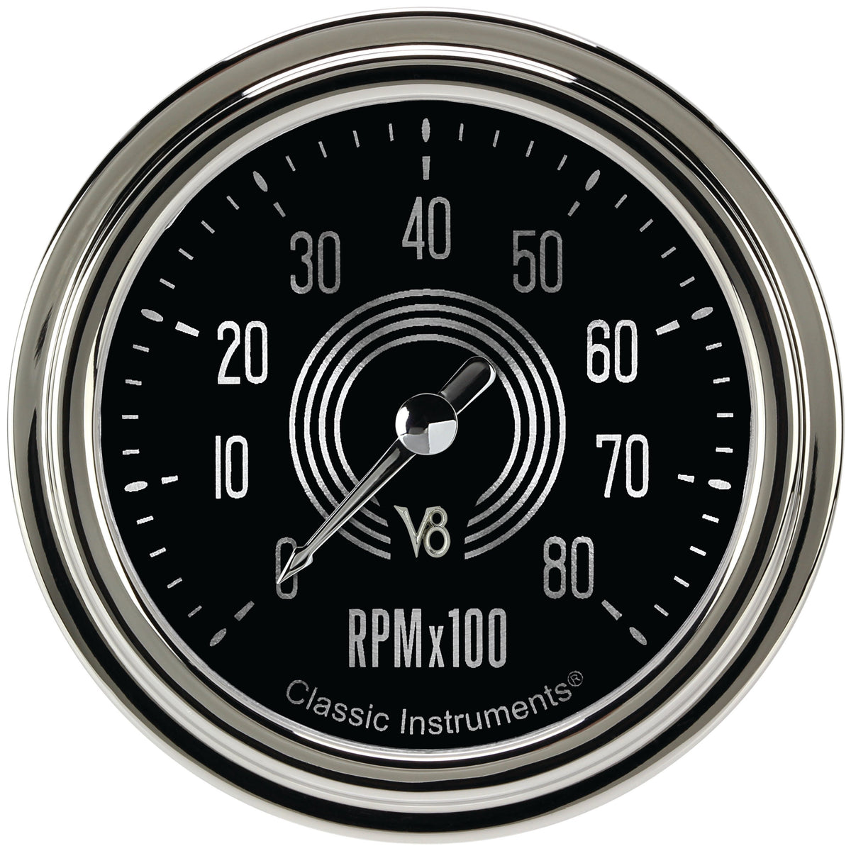Classic Instruments V8 Speedster 2-5/8" Tachometer Gauge - V8SR383SLC