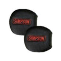 Simpson YXZ Door Latch Pads Black/Red (pair) - 2021R