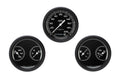 Classic Instruments AutoCross Gray Three Gauge Set - AX04GBPF
