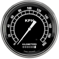 Classic Instruments Traditional 3" Speedometer Gauge (200 KPH) - TR59SLC