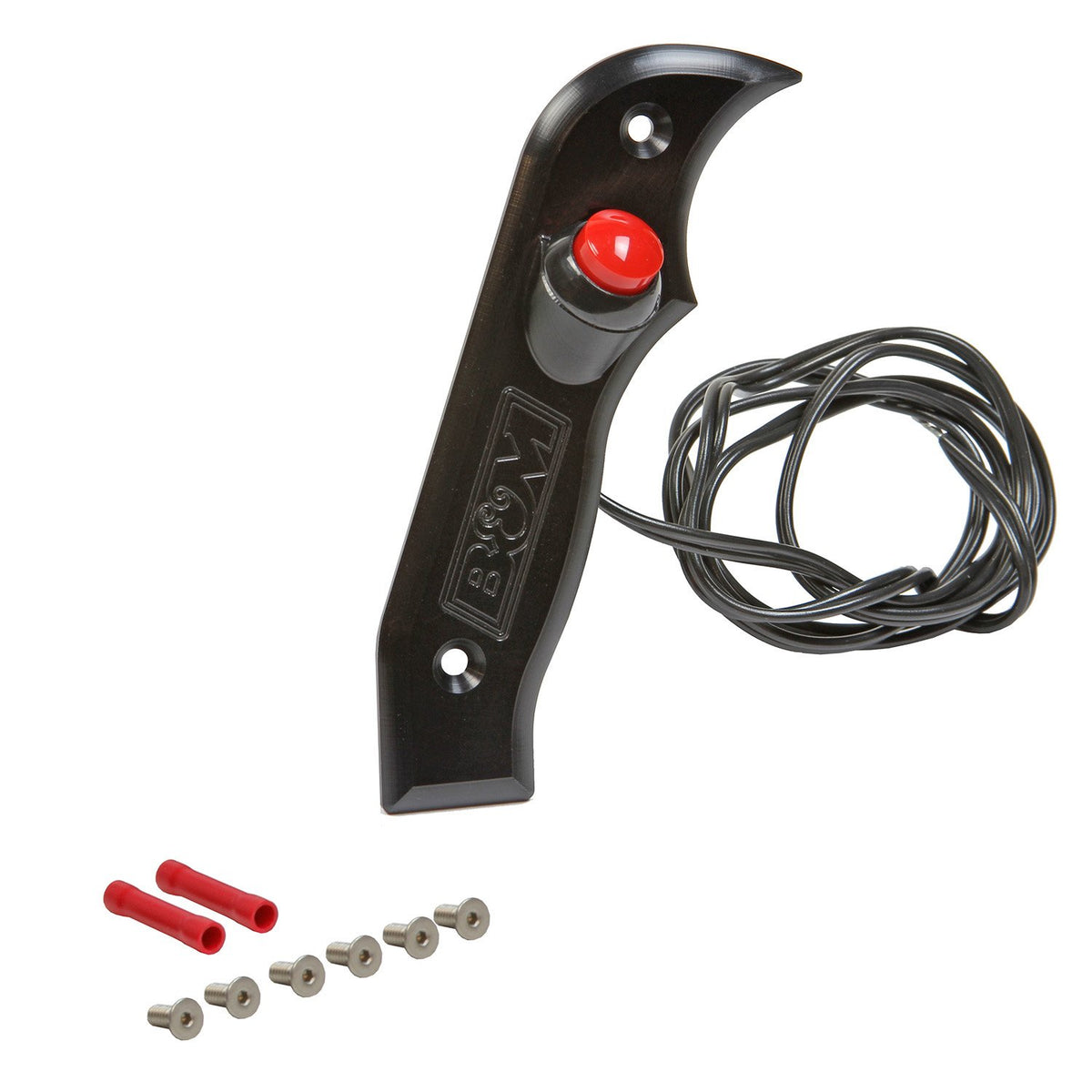 B&M Magnum Grip Side Plate with Button - Right - Black - 81078