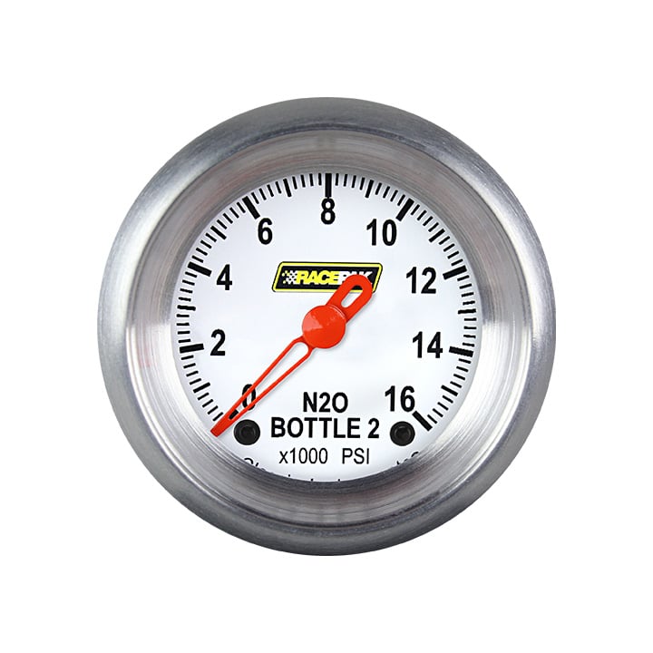 Classic Instruments Racepak 2-1/8" Nitrous Press Bottle 2 White (1600 PSI) - 250-CI-169WA